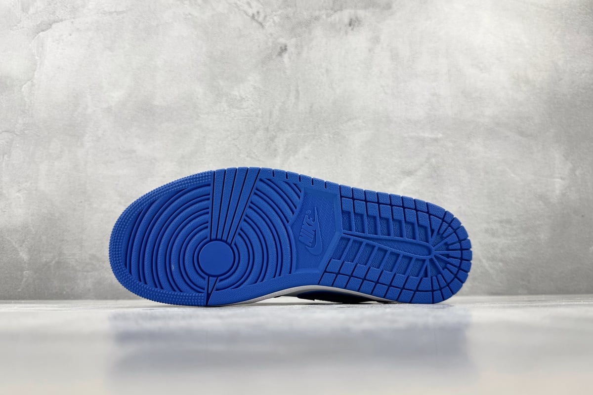 乔丹 Air Jordan 1 Low "Royal Toe" 黑蓝白-实拍图4