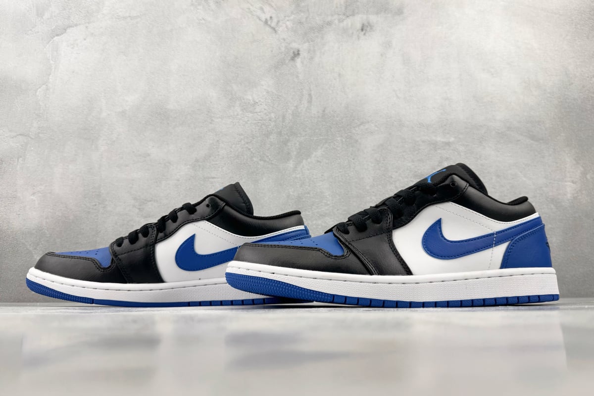 乔丹 Air Jordan 1 Low "Royal Toe" 黑蓝白-实拍图5
