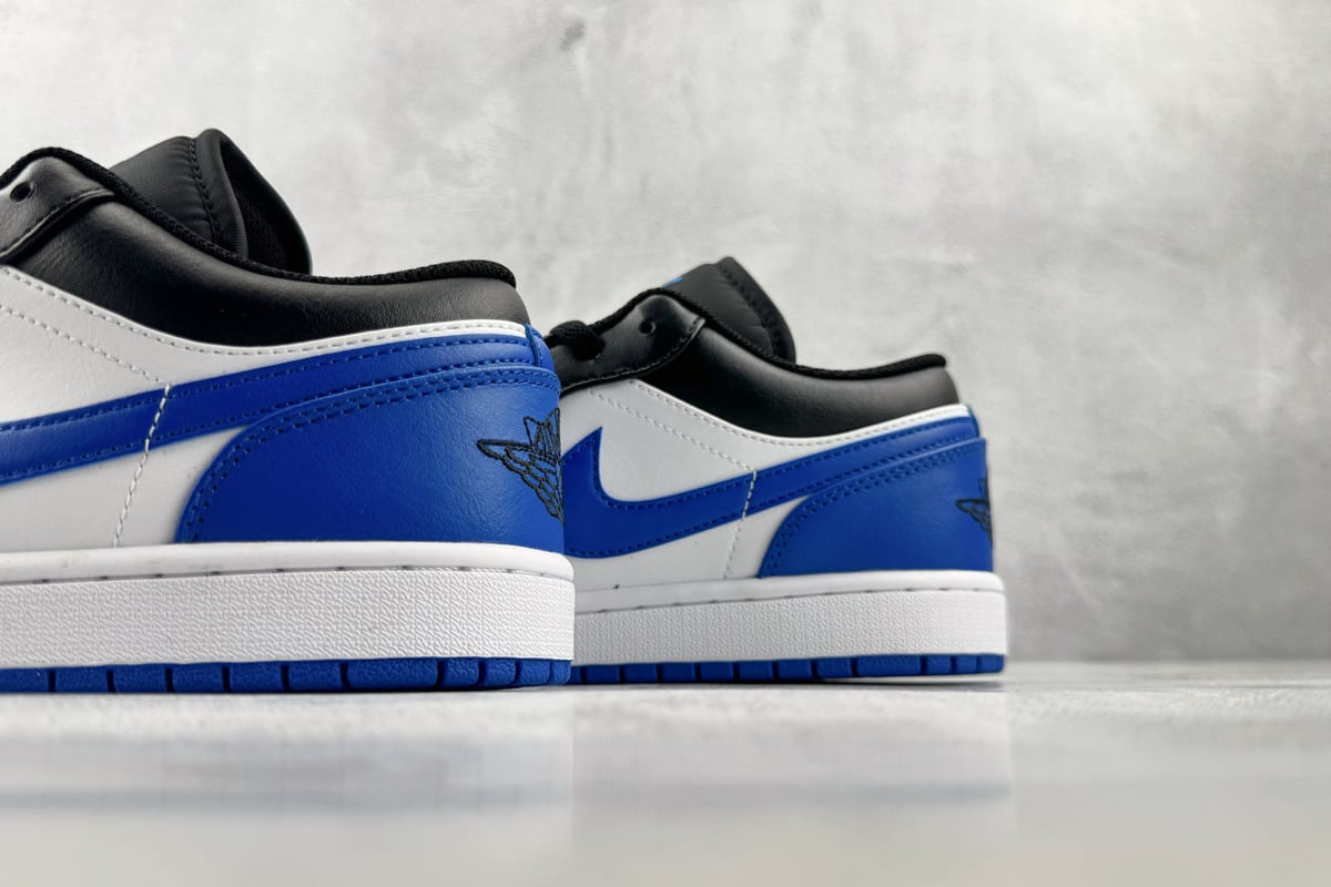 乔丹 Air Jordan 1 Low "Royal Toe" 黑蓝白-实拍图8
