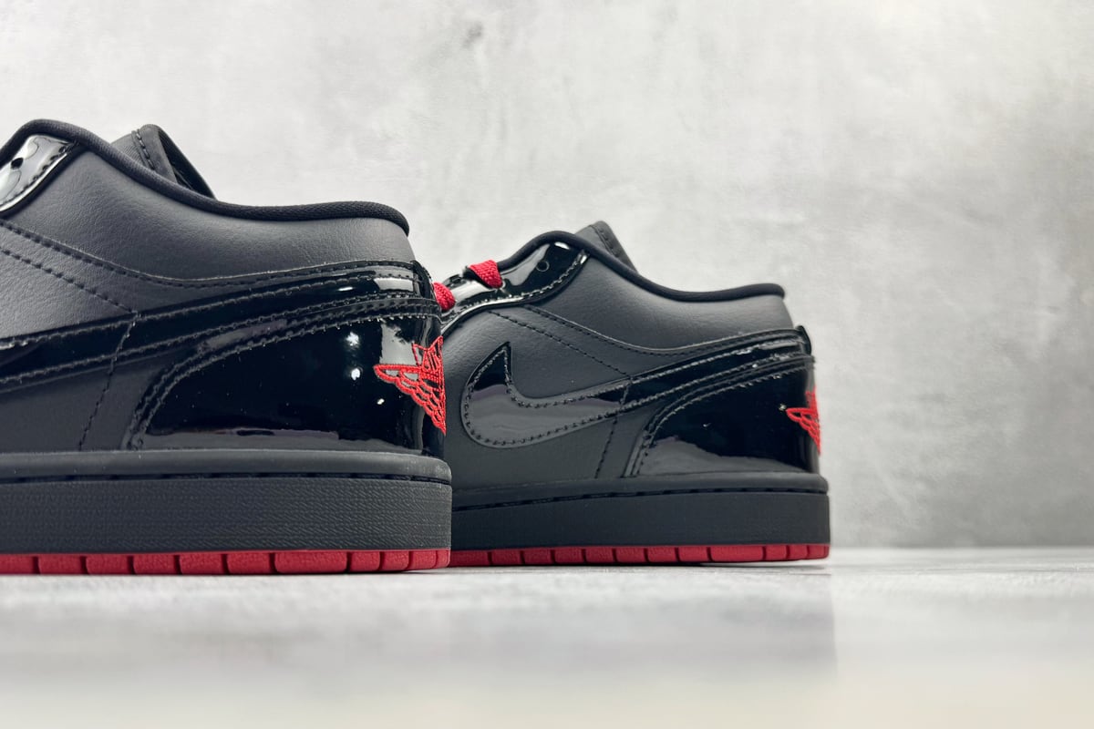 乔丹 Air Jordan 1 黑红 上脚实拍图