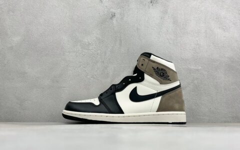 乔丹Air Jordan 1 Retro High Og 黑摩卡白银橙纯原版本 货号：555088-105