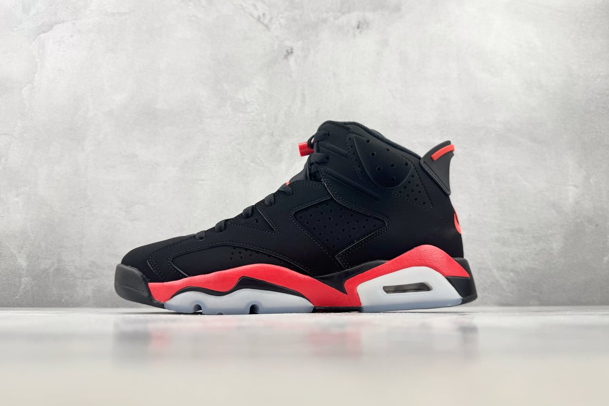 乔丹 Air Jordan 6 "Infrared Salesman" 反转红外线 顶级纯原 完美复刻 黑红色-实拍图1