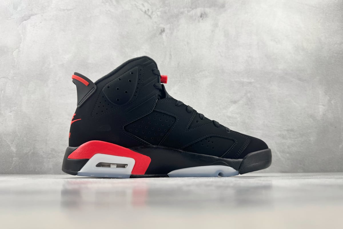 乔丹 Air Jordan 6 "Infrared Salesman" 反转红外线 顶级纯原 完美复刻 黑红色-实拍图2