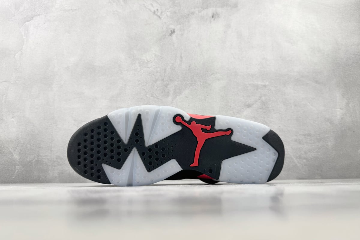 乔丹 Air Jordan 6 "Infrared Salesman" 反转红外线 顶级纯原 完美复刻 黑红色-实拍图4