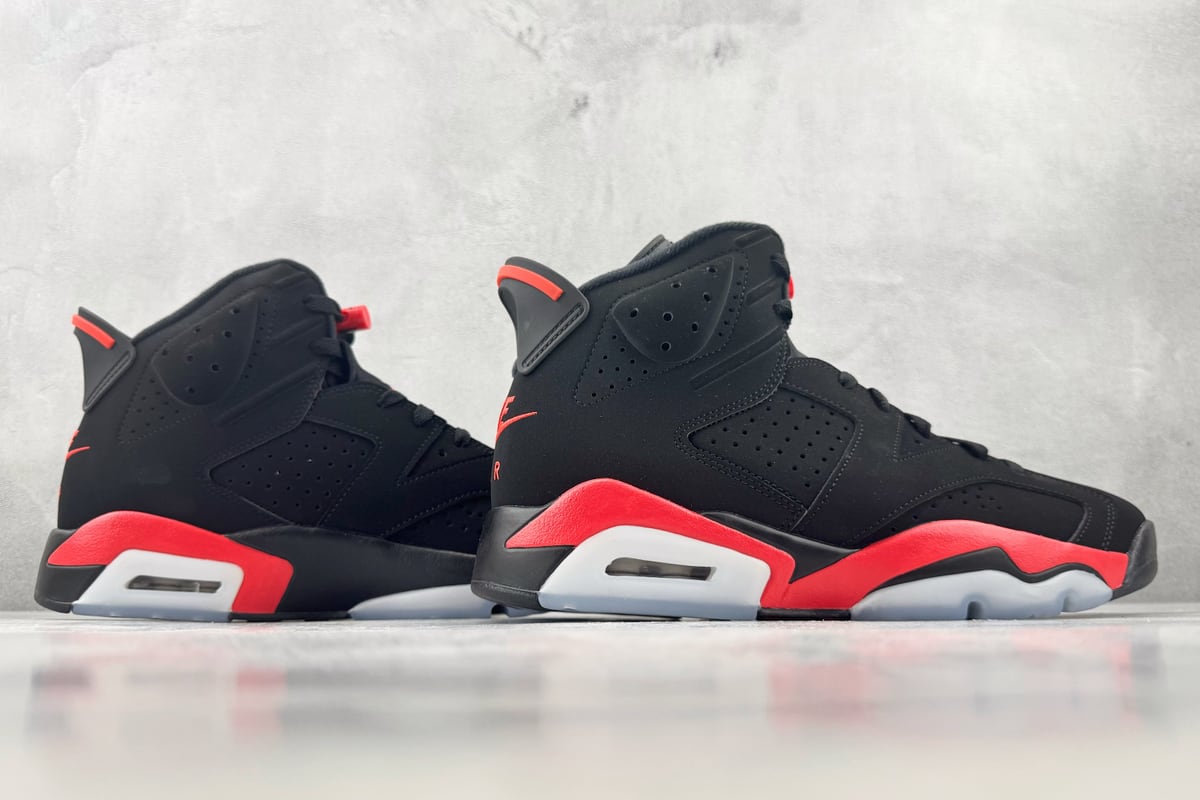 乔丹 Air Jordan 6 "Infrared Salesman" 反转红外线 顶级纯原 完美复刻 黑红色-实拍图6