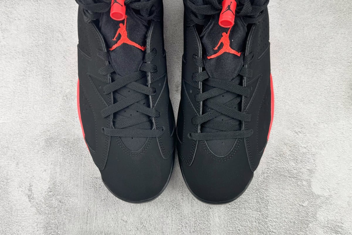 乔丹 Air Jordan 6 "Infrared Salesman" 反转红外线 顶级纯原 完美复刻 黑红色-实拍图7