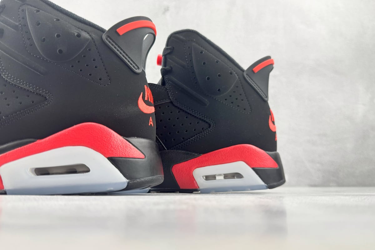 乔丹 Air Jordan 6 "Infrared Salesman" 反转红外线 顶级纯原 完美复刻 黑红色-实拍图8