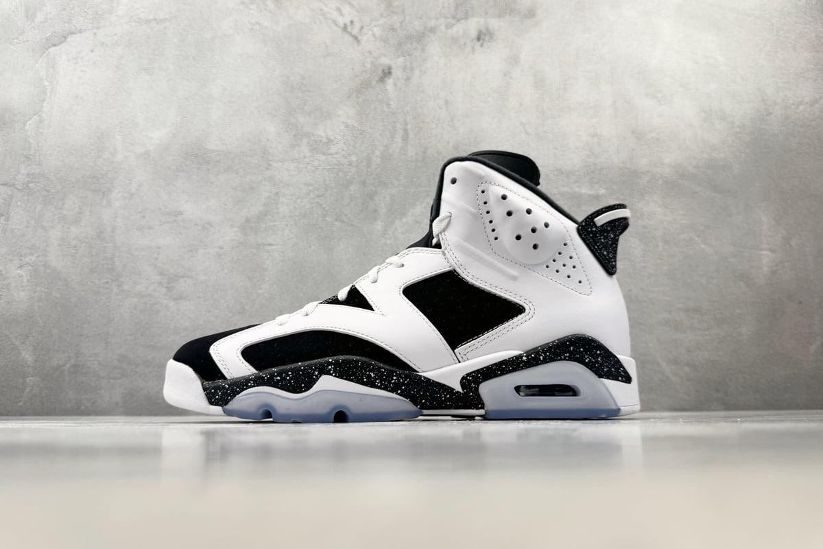 乔丹 Air Jordan 6 Retro "Black and White" 奥利奥 黑白-实拍图1