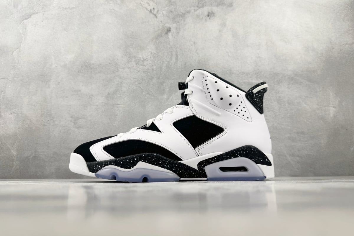 乔丹 Air Jordan 6 Retro "Black and 顶级纯原 完美复刻 White" 奥利奥 黑白-实拍图1