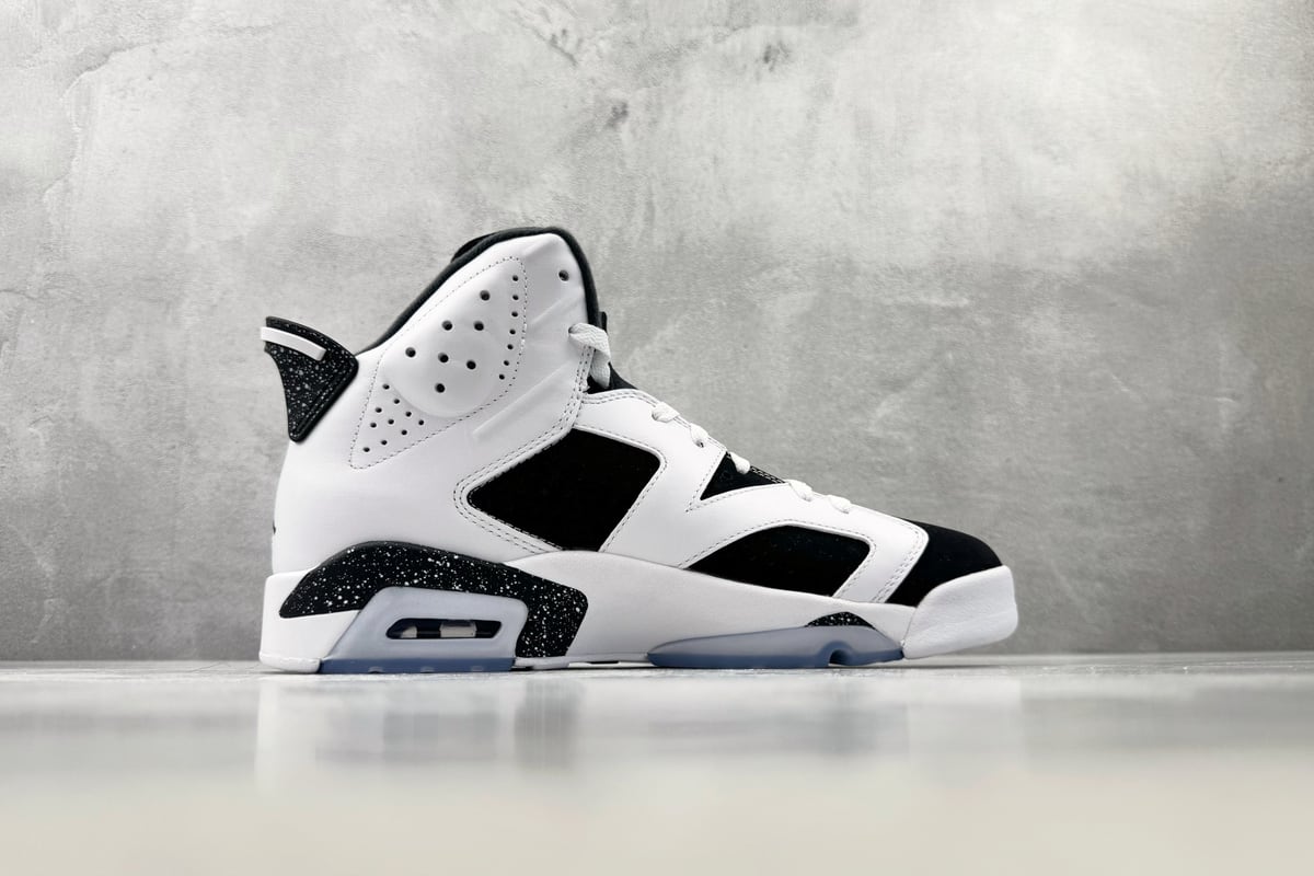 乔丹 Air Jordan 6 Retro "Black and White" 奥利奥 黑白-实拍图2