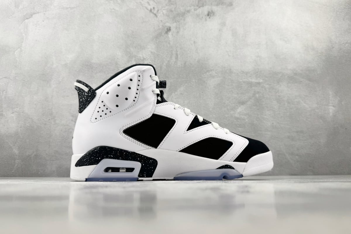 乔丹 Air Jordan 6 Retro "Black and 顶级纯原 完美复刻 White" 奥利奥 黑白-实拍图2