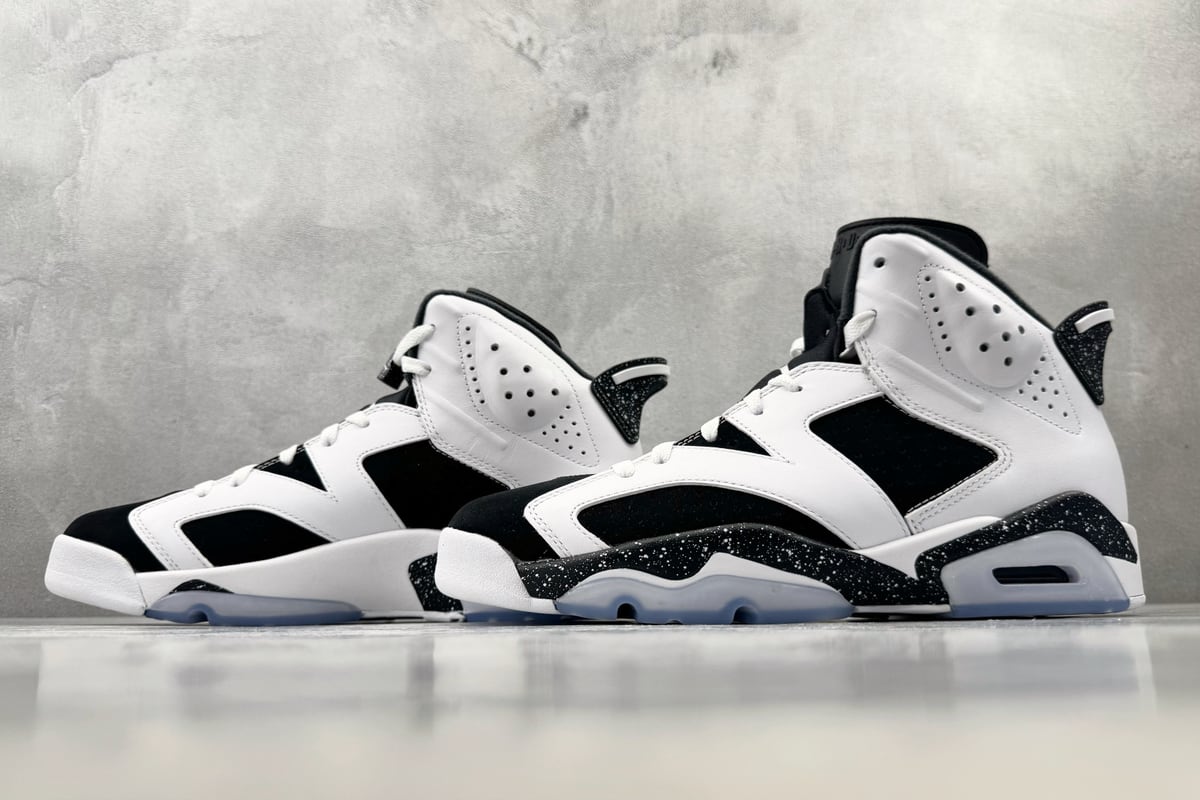 乔丹 Air Jordan 6 Retro "Black and White" 奥利奥 黑白-实拍图5
