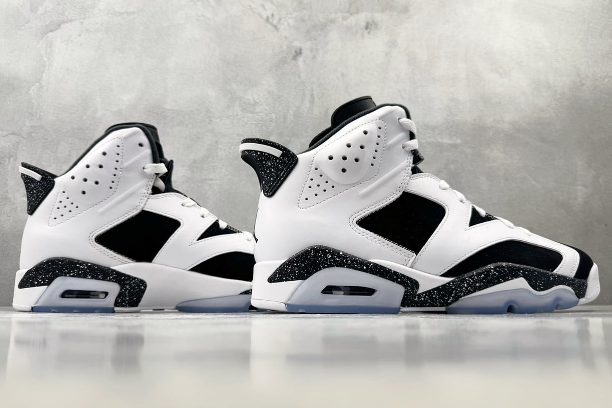乔丹 Air Jordan 6 Retro "Black and White" 奥利奥 黑白-实拍图6