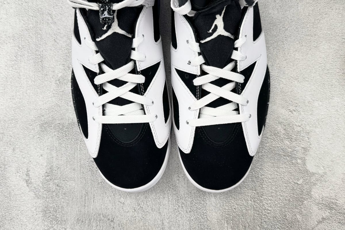 乔丹 Air Jordan 6 Retro "Black and White" 奥利奥 黑白-实拍图7