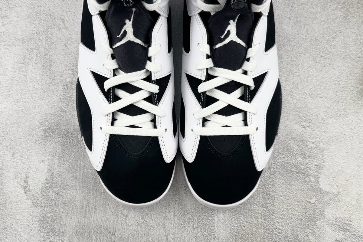乔丹 Air Jordan 6 Retro "Black and 顶级纯原 完美复刻 White" 奥利奥 黑白-实拍图7