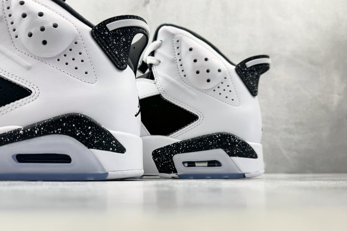乔丹 Air Jordan 6 Retro "Black and White" 奥利奥 黑白-实拍图8