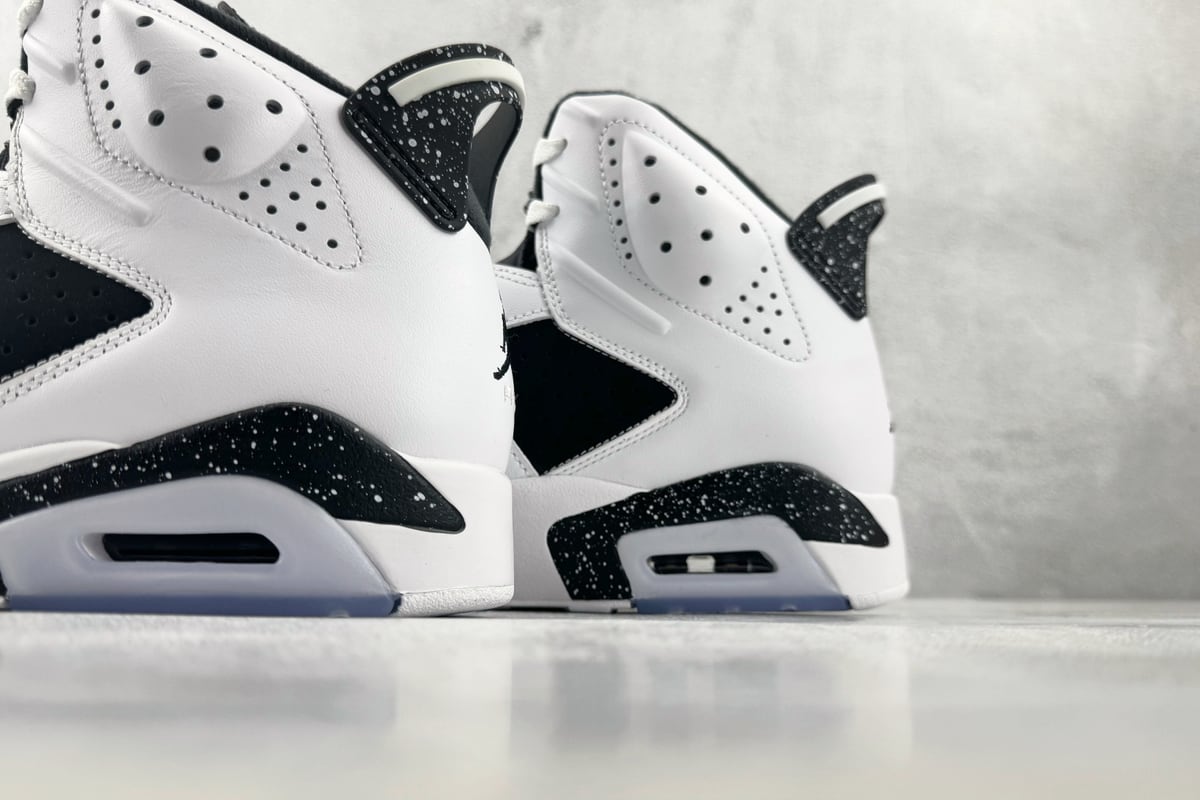 乔丹 Air Jordan 6 Retro "Black and 顶级纯原 完美复刻 White" 奥利奥 黑白-实拍图8