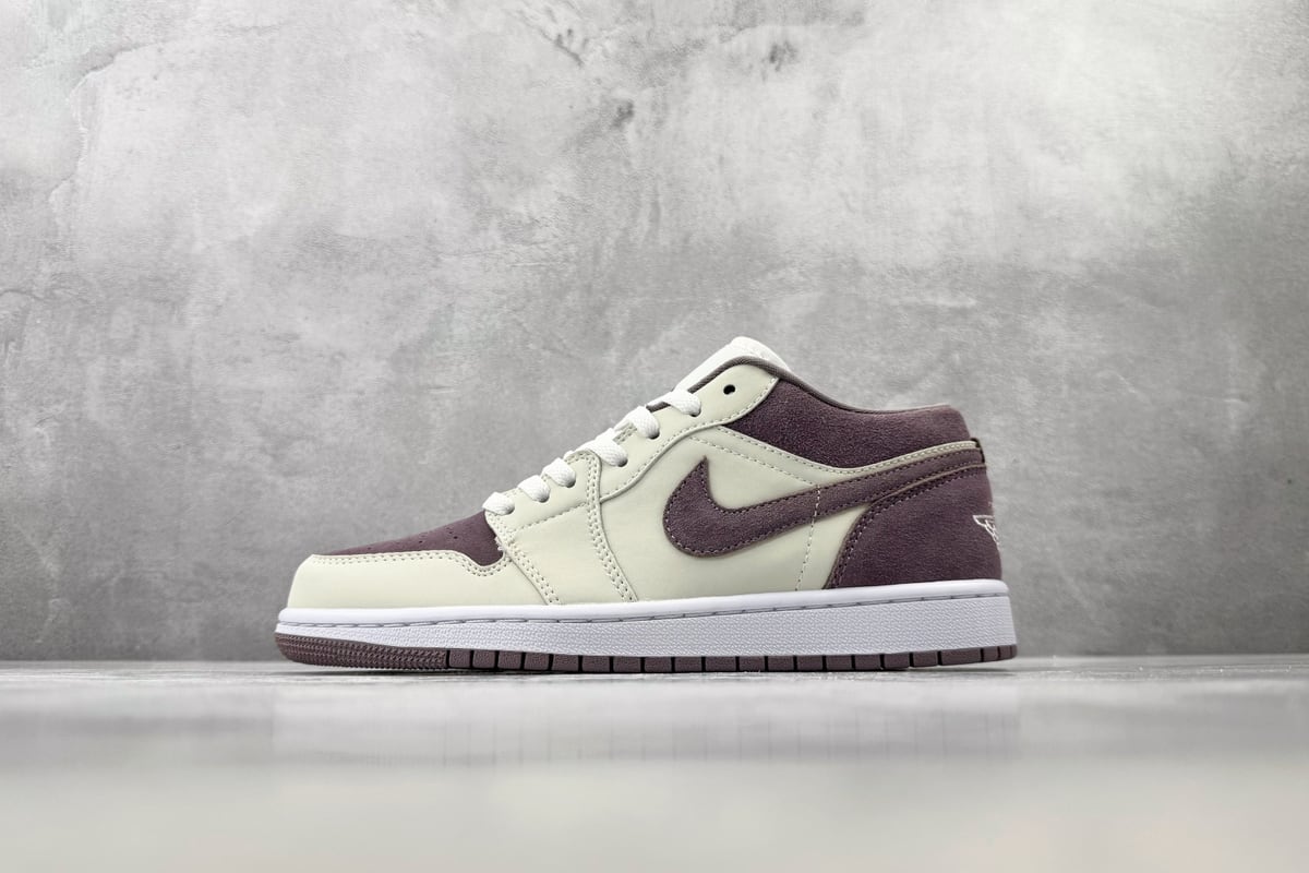 乔丹 Air Jordan 1 浅紫 银粉红 正面实拍图