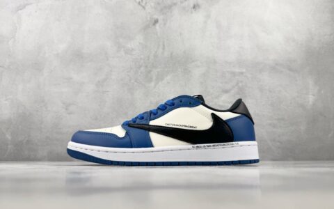 乔丹Air Jordan × Travis Scott Air Jordan 1 Low OG 综合版蓝白倒钩纯原版本 货号：DM7866-141
