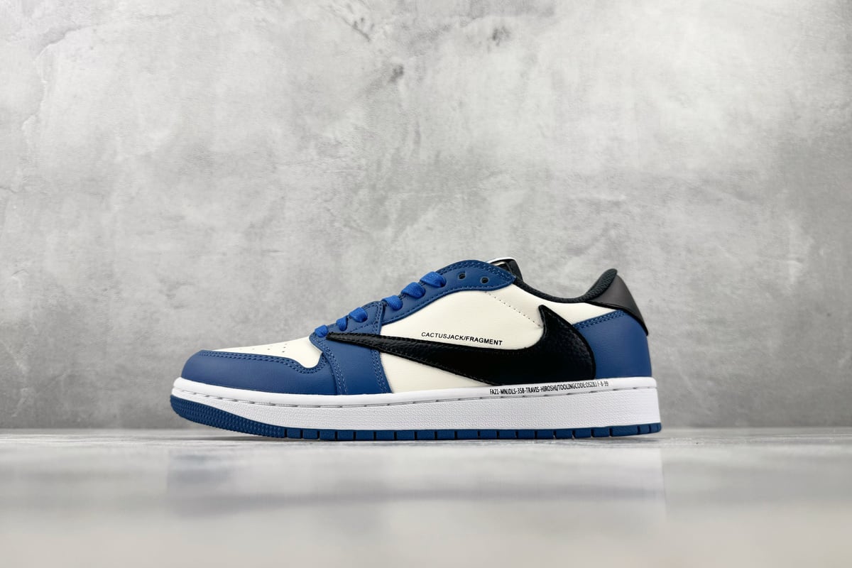乔丹 Air Jordan × Travis Scott Air Jordan 1 Low OG 综合版 蓝白倒钩-实拍图1