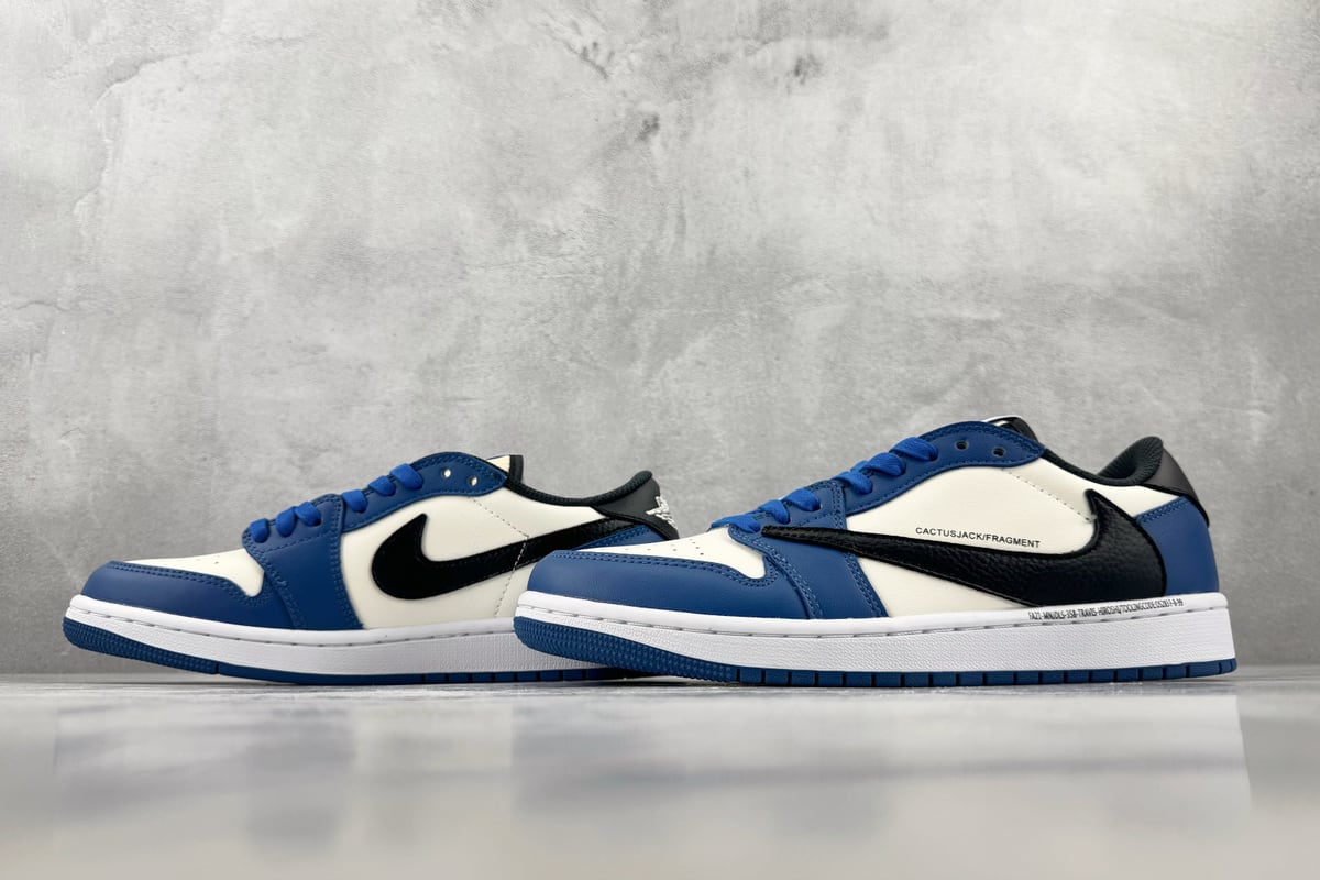 乔丹 Air Jordan × Travis Scott Air Jordan 1 Low OG 综合版 蓝白倒钩-实拍图5