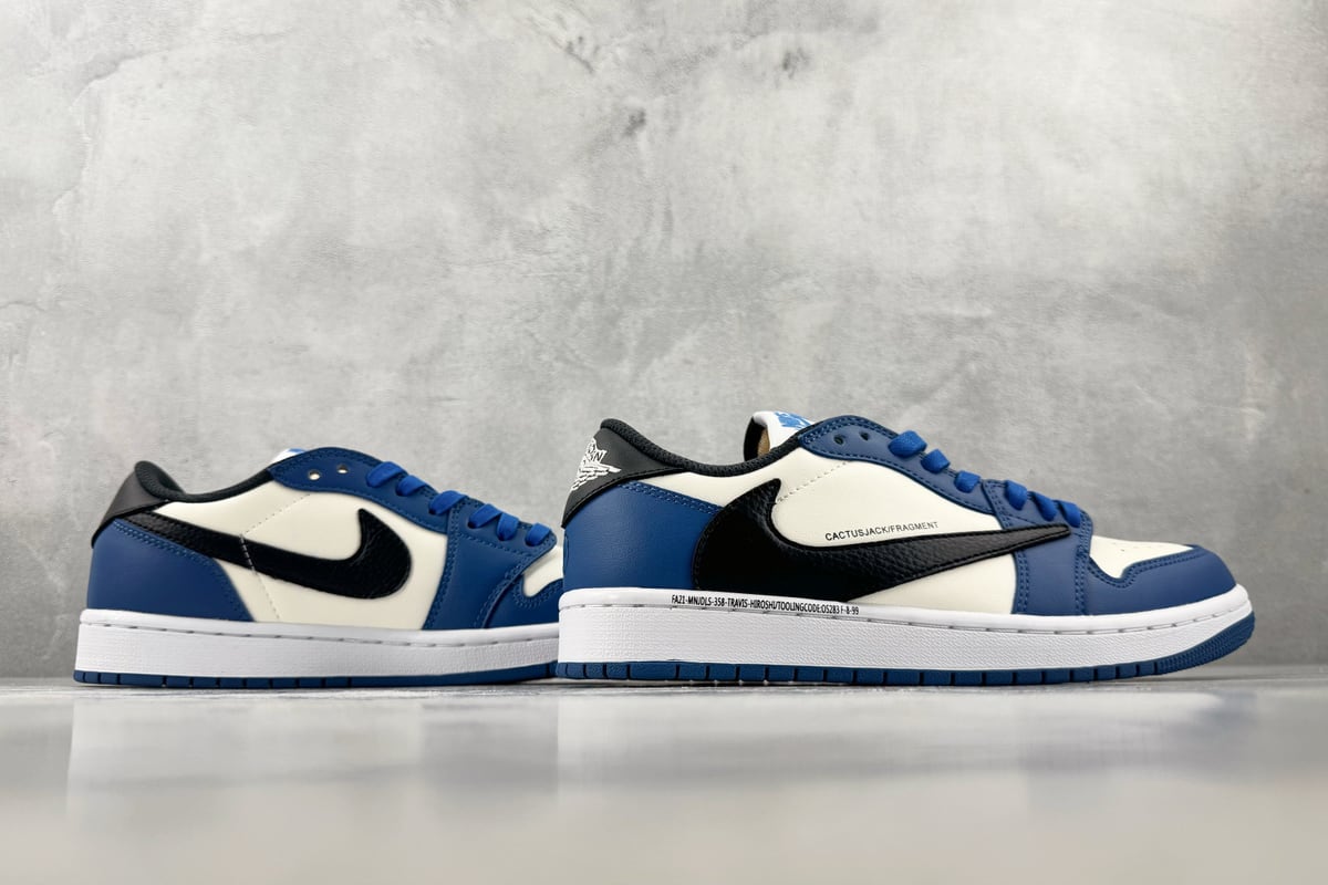 乔丹 Air Jordan × Travis Scott Air Jordan 1 Low OG 综合版 蓝白倒钩-实拍图6