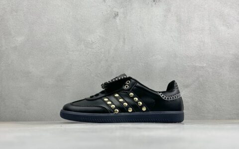 阿迪达斯Adidas WB Studded Samba OG 银蓝黑纯原版本 货号：IG4303