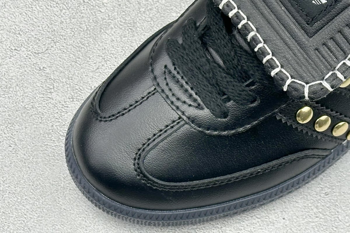 阿迪达斯 Adidas WB Studded Samba OG 银蓝黑 鞋标实拍图