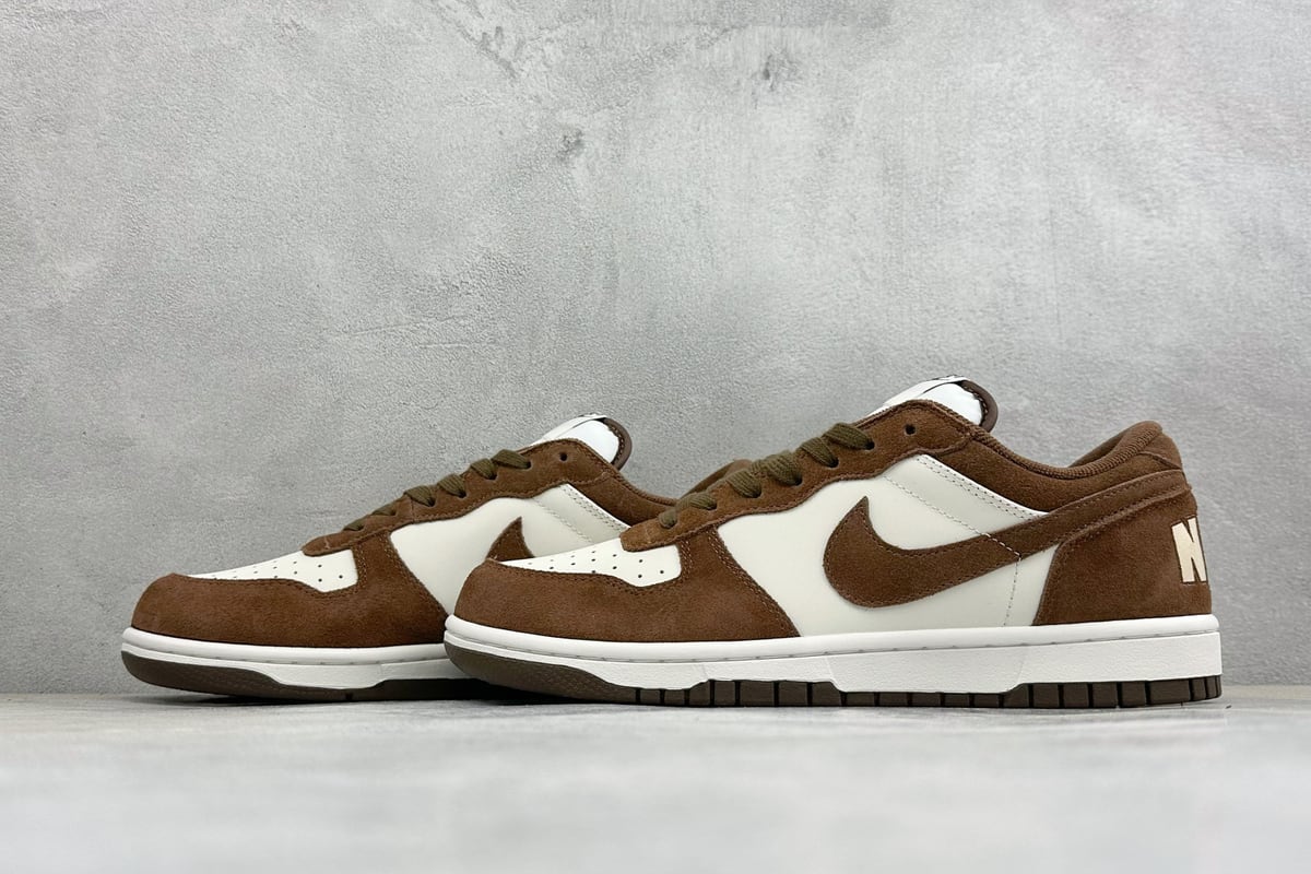 耐克 Nike Big Low 耐克 简约百搭 減震耐磨 低帮板鞋 白棕 鞋跟实拍图