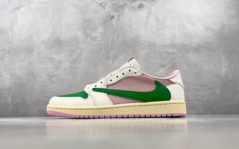 乔丹Air Jordan × Travis Scott Air Jordan 1 OG 粉绿纯原版本 货号：IQ7604-065