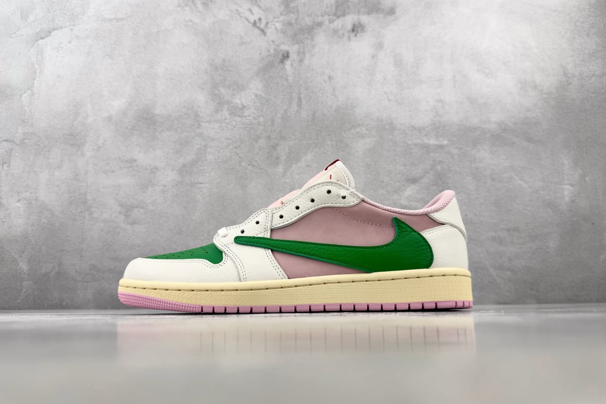 乔丹 Air Jordan × Travis Scott Air Jordan 1 OG 粉绿-实拍图1
