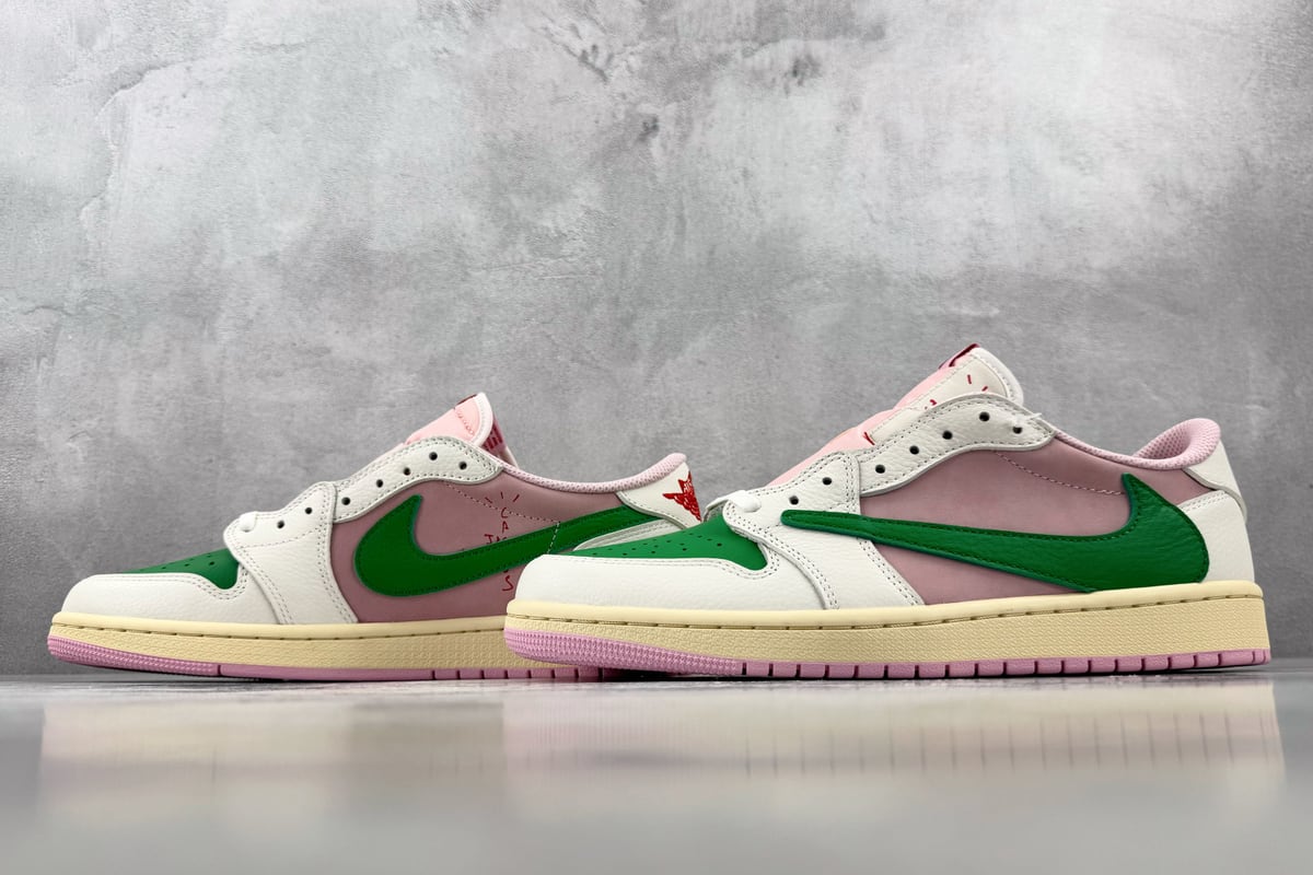 乔丹 Air Jordan × Travis Scott Air Jordan 1 OG 粉绿-实拍图5