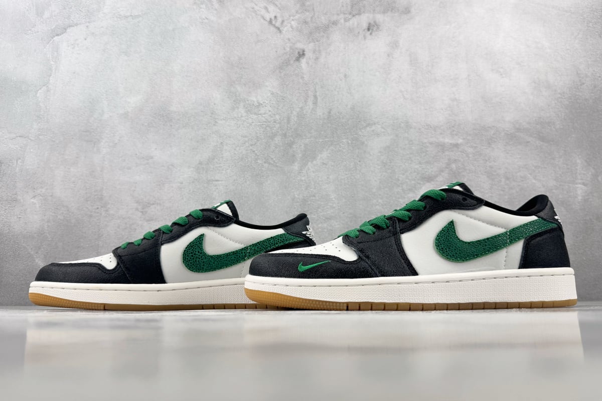 乔丹 Air Jordan 1 Retro OG 白黑绿-实拍图5