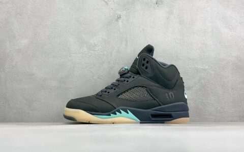 乔丹Air Jordan 5 Retro High迈克尔乔丹银蓝橙AJ5 高帮减震防滑篮球鞋原楦原纸板原厂材料开发细节把控到位主供外贸客户打造完美鞋型纸板中底钢印完美版型皮料自行品鉴区别市面各种伪纯原纯原版本 货号：IU0734-001
