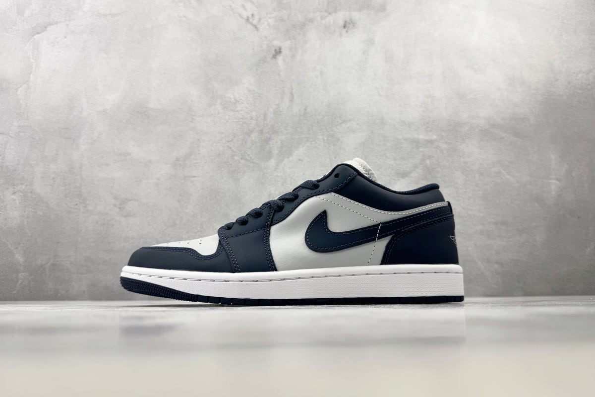 乔丹 Air Jordan 1 公司级 灰蓝-实拍图1