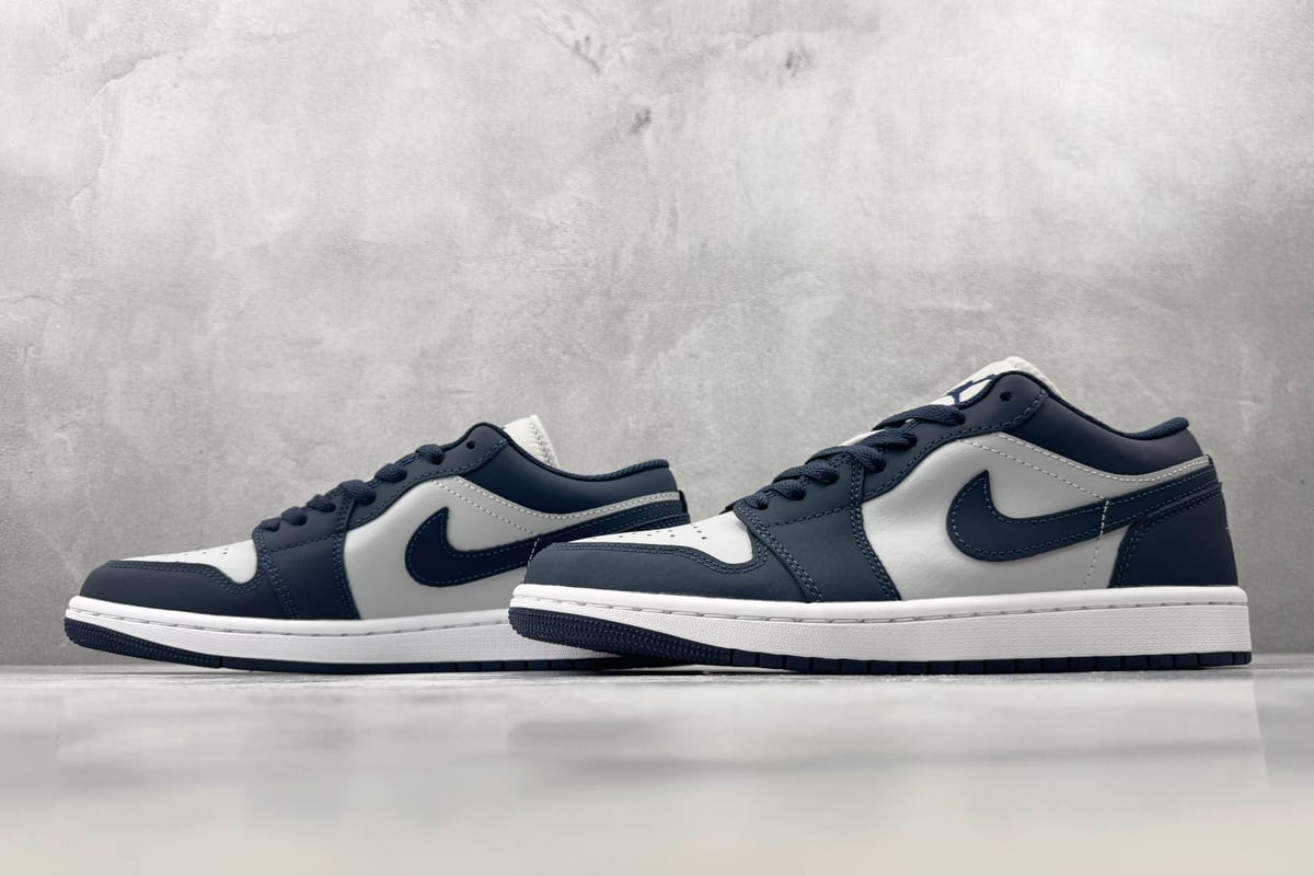 乔丹 Air Jordan 1 公司级 灰蓝-实拍图5