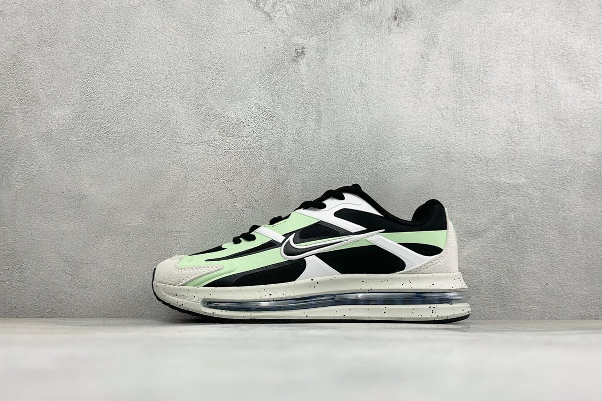 耐克 Nike Air Max Metro 舒适轻盈 防滑耐磨运动低帮跑步鞋 黑白绿 正面实拍图