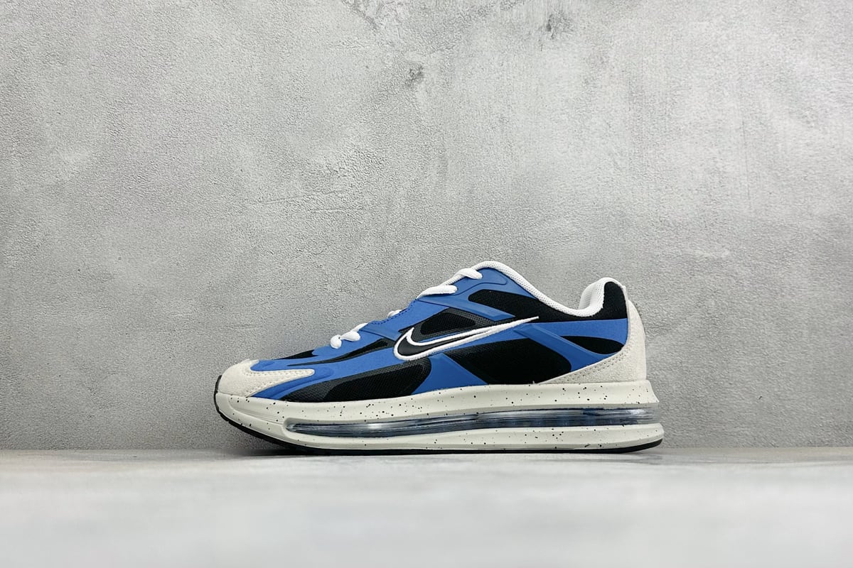 耐克 Nike Air Max Metro 舒适轻盈 防滑耐磨运动低帮跑步鞋 黑白蓝 正面实拍图