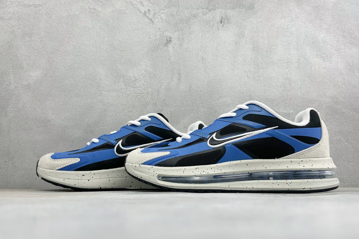 耐克 Nike Air Max Metro 舒适轻盈 防滑耐磨运动低帮跑步鞋 黑白蓝 鞋跟实拍图