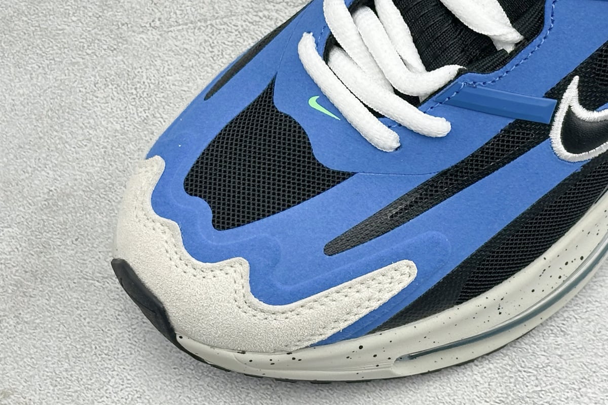 耐克 Nike Air Max Metro 舒适轻盈 防滑耐磨运动低帮跑步鞋 黑白蓝 鞋标实拍图