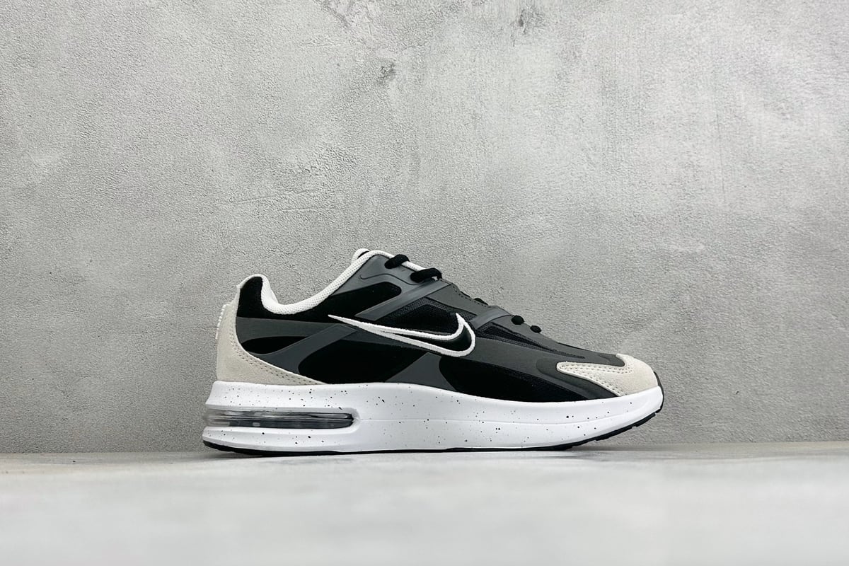 耐克 Nike Air Max Metro 舒适轻盈 防滑耐磨运动低帮跑步鞋 黑白 侧面实拍图