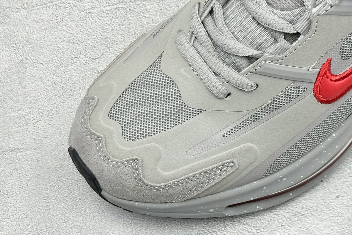 耐克 Nike Air Max Metro 舒适轻盈 防滑耐磨运动低帮跑步鞋 灰红 鞋标实拍图