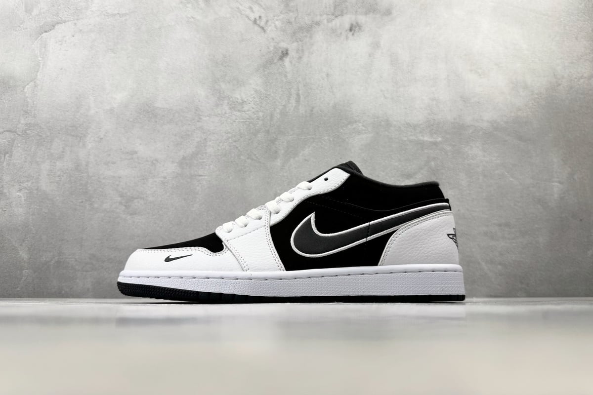 乔丹 Air Jordan 1 SE 黑白 银黑 正面实拍图