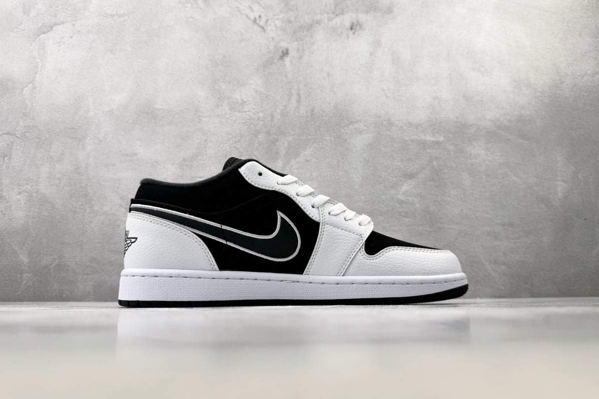 乔丹 Air Jordan 1 SE 黑白 银黑 侧面实拍图