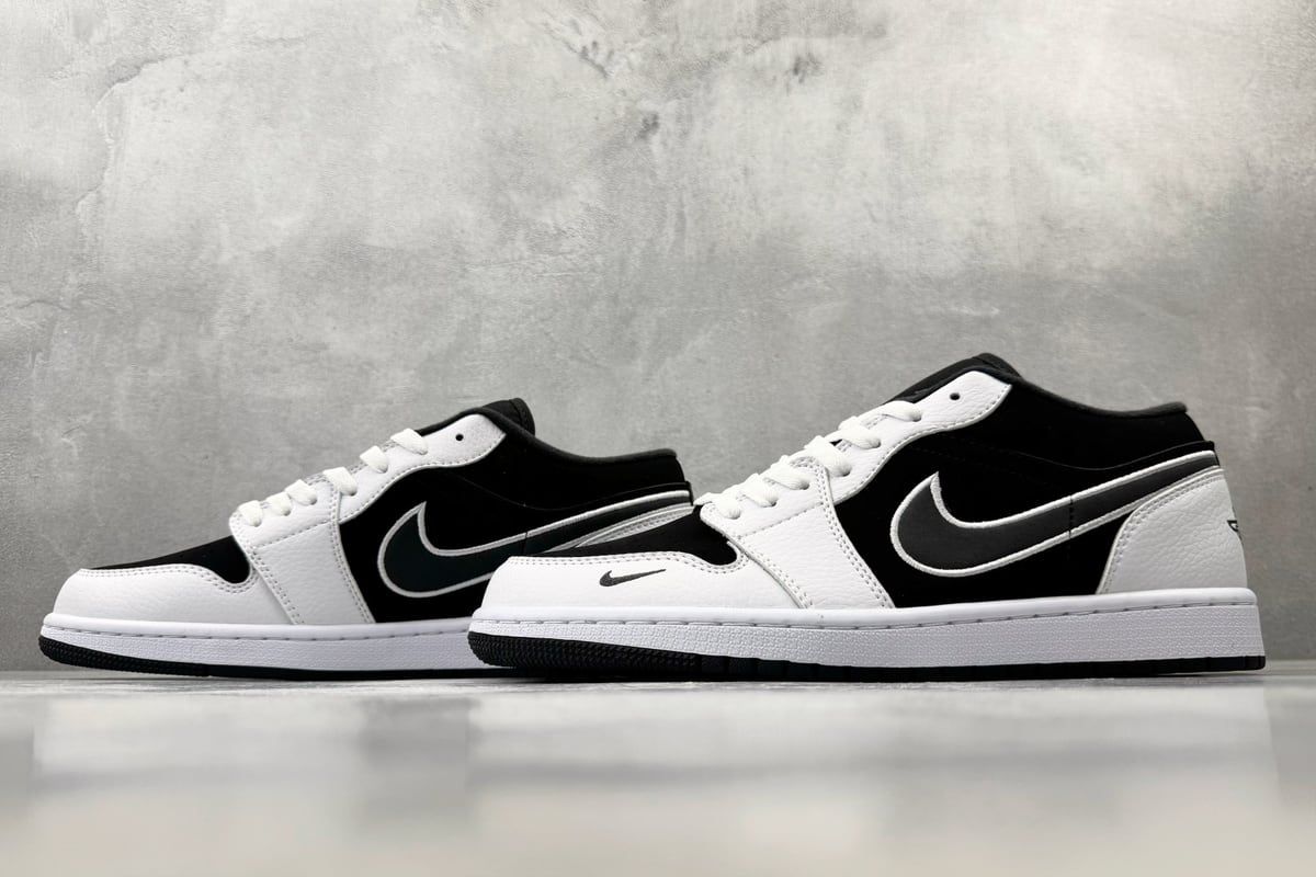 乔丹 Air Jordan 1 SE 黑白 银黑 鞋跟实拍图