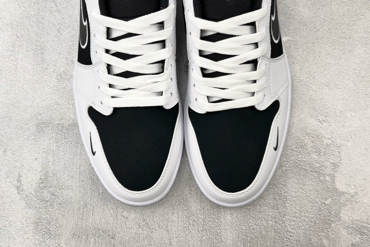 乔丹 Air Jordan 1 SE 黑白 银黑 鞋标实拍图