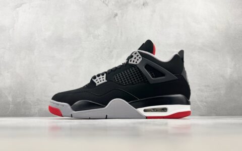 乔丹Air Jordan 4 Bred 顶级纯原完美复刻黑色白银蓝纯原版本 货号：IX8180-001