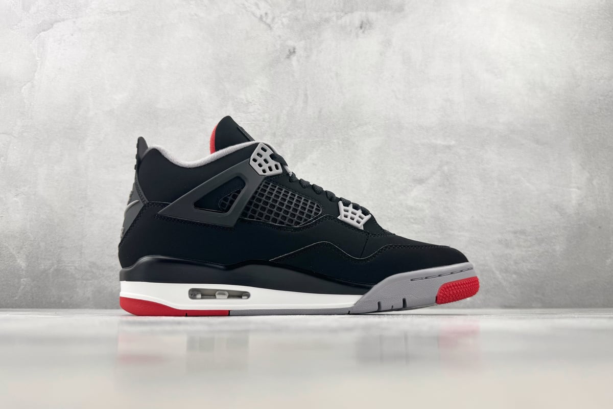 乔丹 Air Jordan 4 Bred 顶级纯原 完美复刻 黑色-实拍图2
