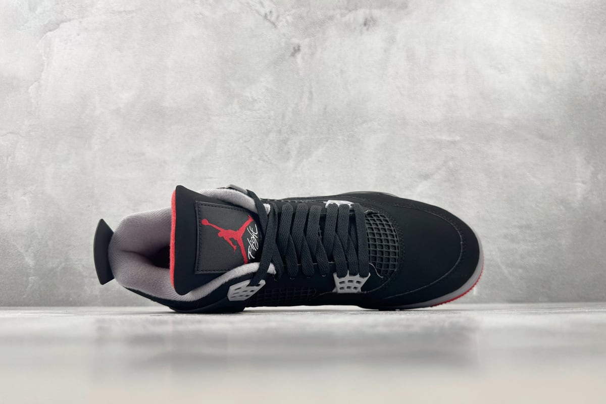 乔丹 Air Jordan 4 Bred 顶级纯原 完美复刻 黑色-实拍图3