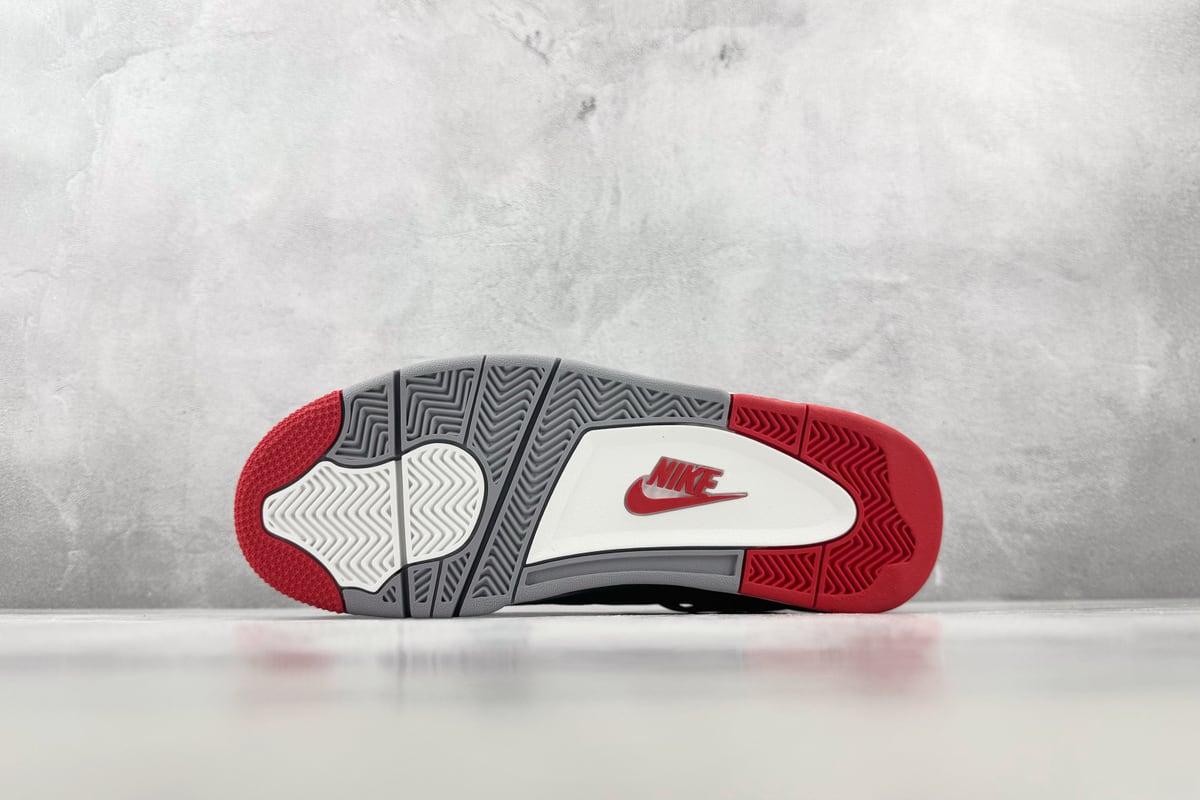乔丹 Air Jordan 4 Bred 顶级纯原 完美复刻 黑色-实拍图4